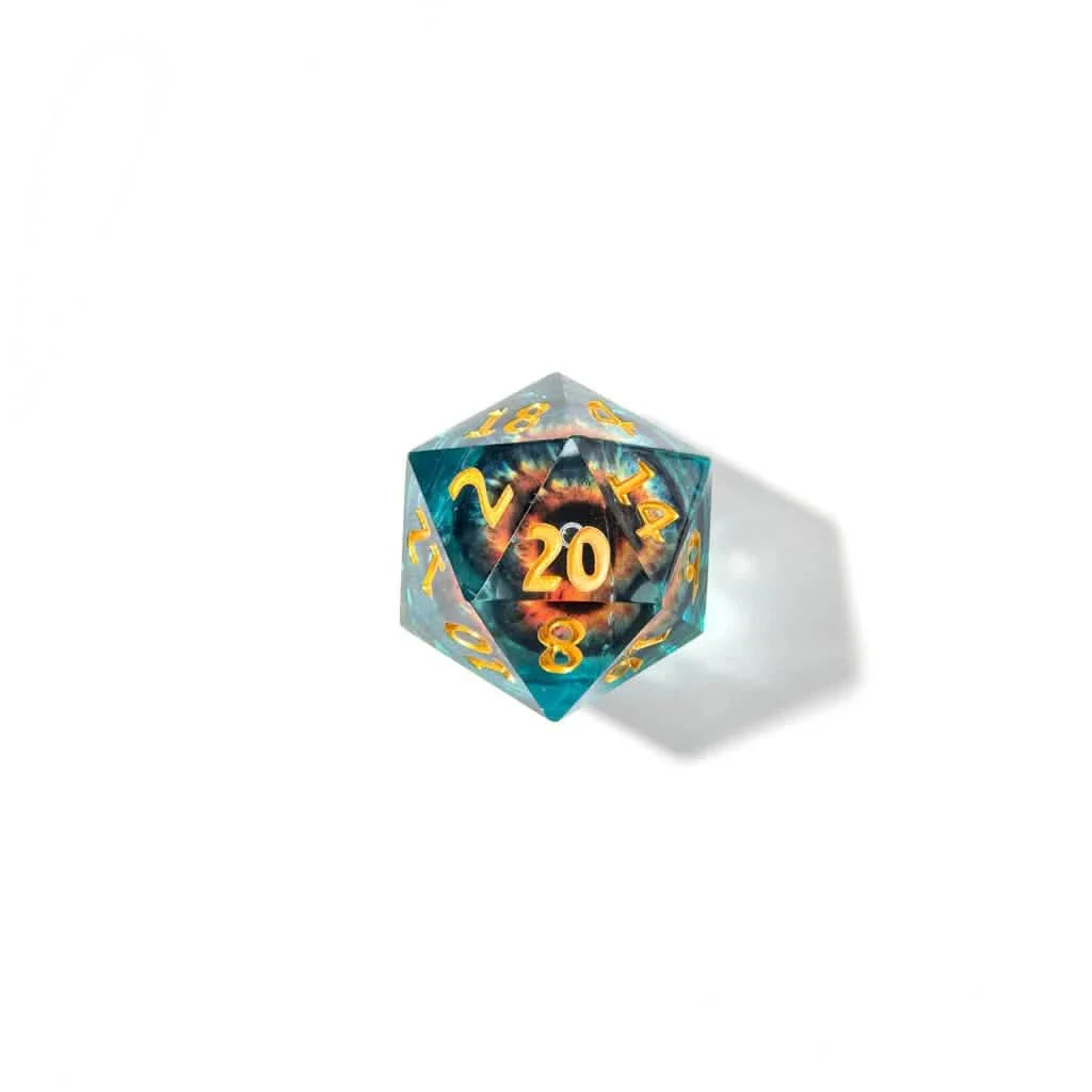 Eye of Malice | Liquid Core Dice | Resin | 7 Piece Set