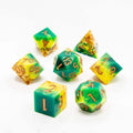 Aurum Twist | Sharp Edge Dice | Resin | 7 Piece Set