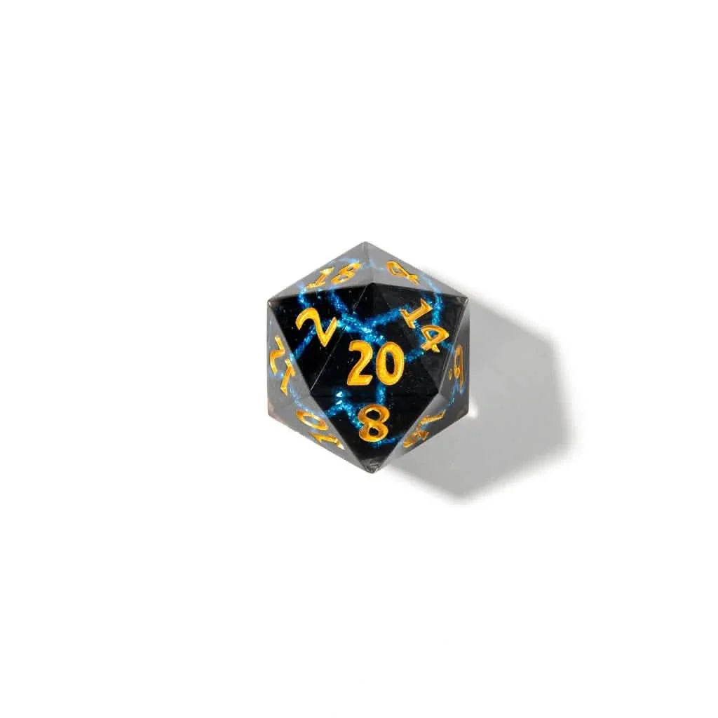 Cosmic Fracture | Sharp Edge Dice | Resin | 7 Piece Set