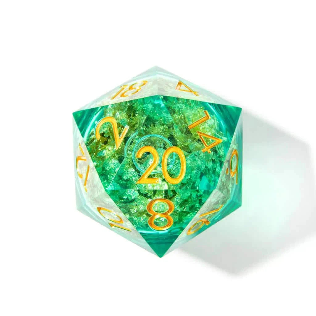 Elven Riches | 50mm D20 | Oversized Liquid Core Dice | Single Dice