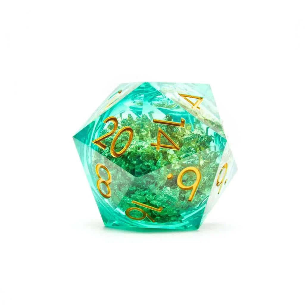 Elven Riches | 50mm D20 | Oversized Liquid Core Dice | Single Dice