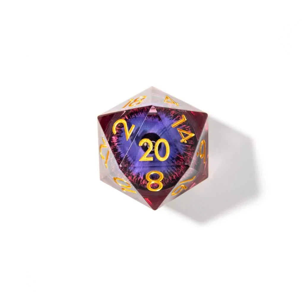 Eye of Fury | 33mm D20 | Oversized Liquid Core Dice | Single Dice