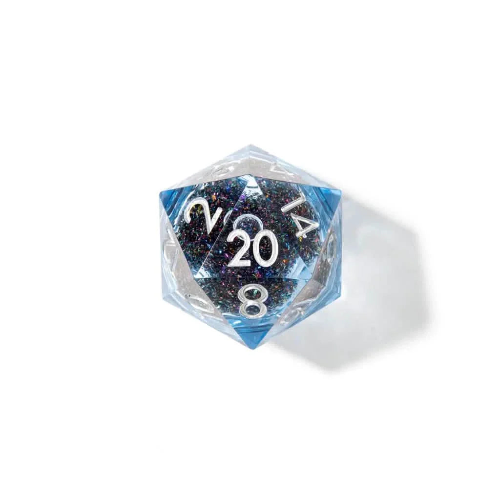 Celestial Shimmer | 33mm D20 | Oversized Liquid Core Dice | Single Dice