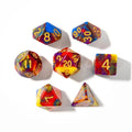 Rainbow Vortex | Soft Edge Dice | Acrylic | 7 Piece Set