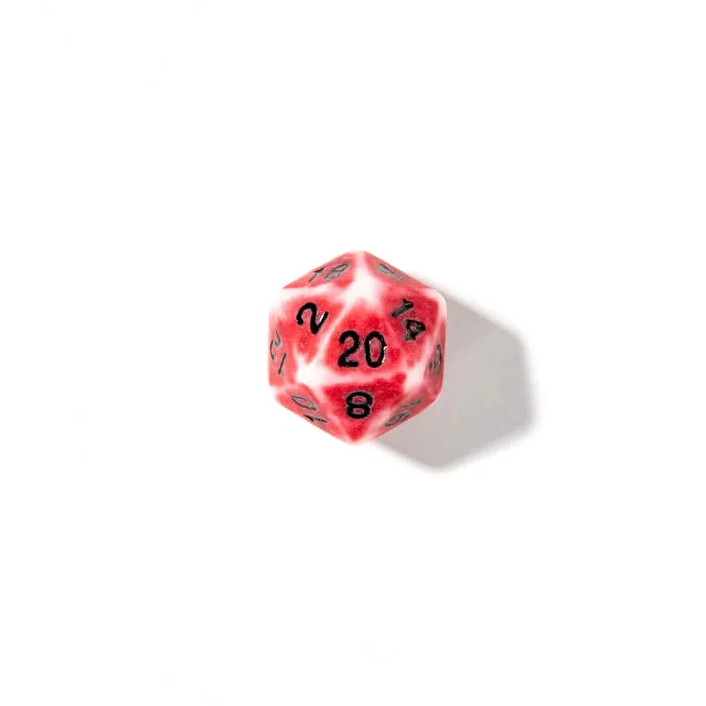 Crimson Relic | Soft Edge Dice | Acrylic | 7 Piece Set