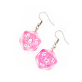D20 Earrings | Transparent Pink