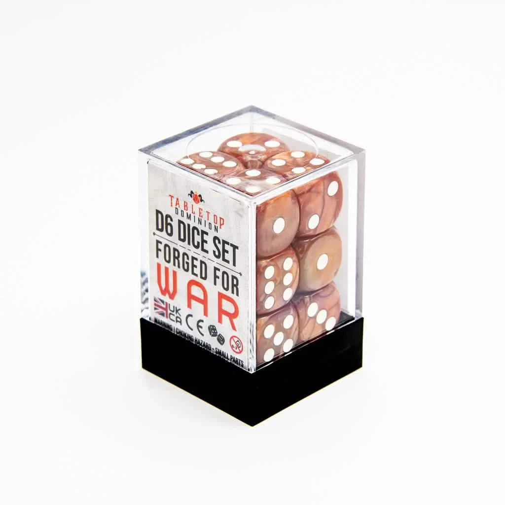16mm D6 | Pearl Coffee | Round Edge | 12 Pack