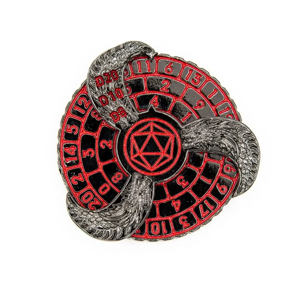 Prophecy Wheel | DND Dice Spinner | Black & Red