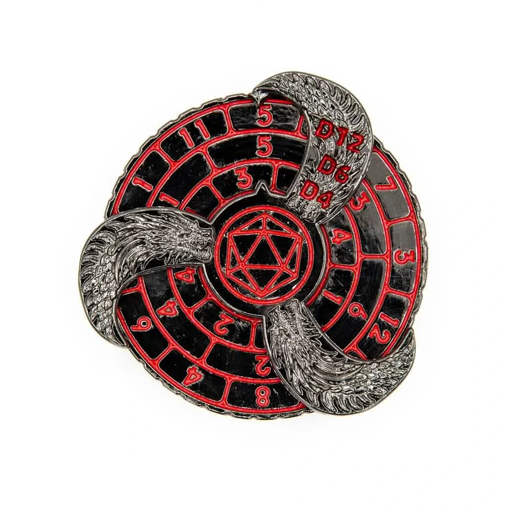 Prophecy Wheel | DND Dice Spinner | Black & Red