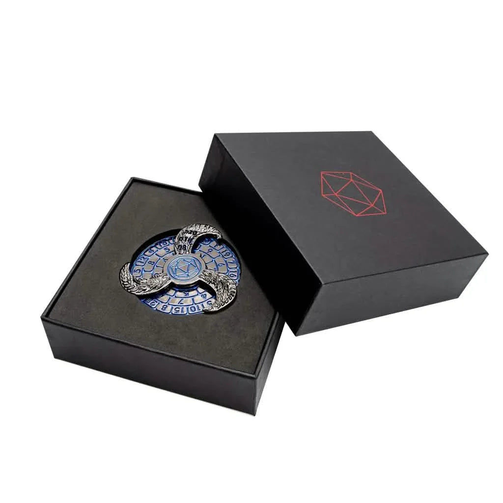 Prophecy Wheel | DND Dice Spinner | Black & Blue