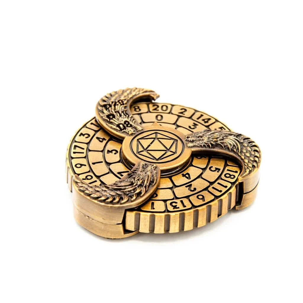 Prophecy Wheel | DND Dice Spinner | Ancient Gold