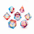 Dawnfire Spark | Liquid Core Dice | Resin | 7 Piece Set