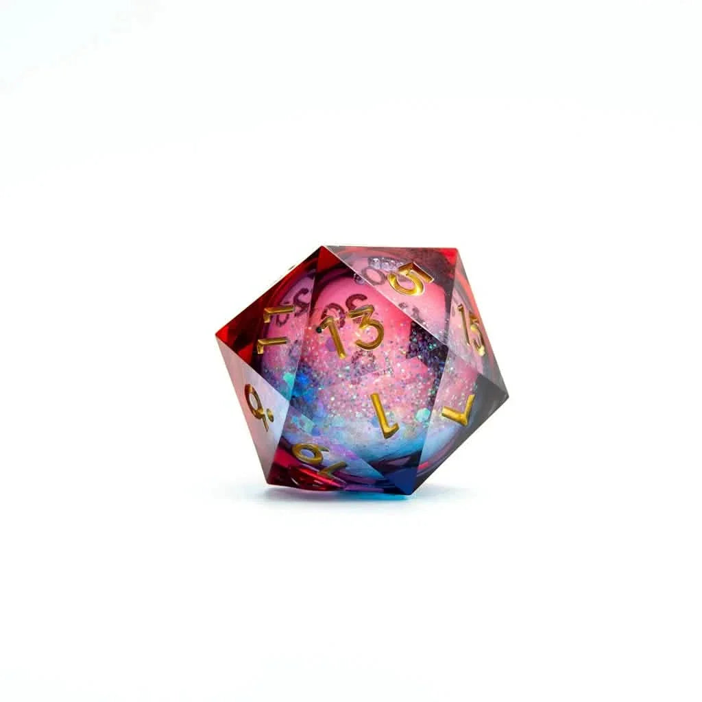 Dawnfire Spark | 33mm D20 | Oversized Liquid Core Dice | Single Dice