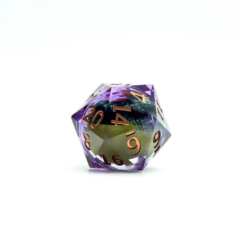 Eye of Fate | 33mm D20 | Oversized Liquid Core Dice | Single Dice