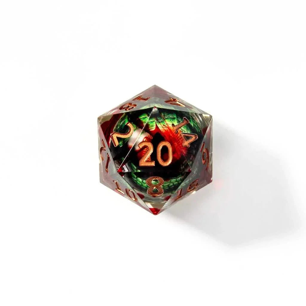 Eye of Fortune 2 | 33mm D20 | Oversized Liquid Core Dice | Single Dice