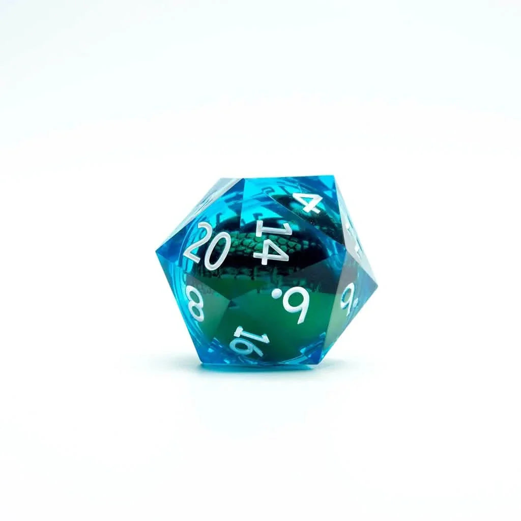 Eye of Mystery | 33mm D20 | Oversized Liquid Core Dice | Single Dice