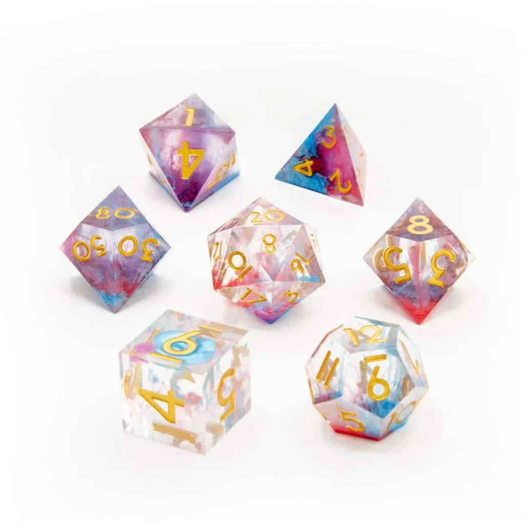 Arcane Cyclone | Sharp Edge Dice | Resin | 7 Piece Set