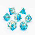 Icebound Fury | Sharp Edge Dice | Resin | 7 Piece Set