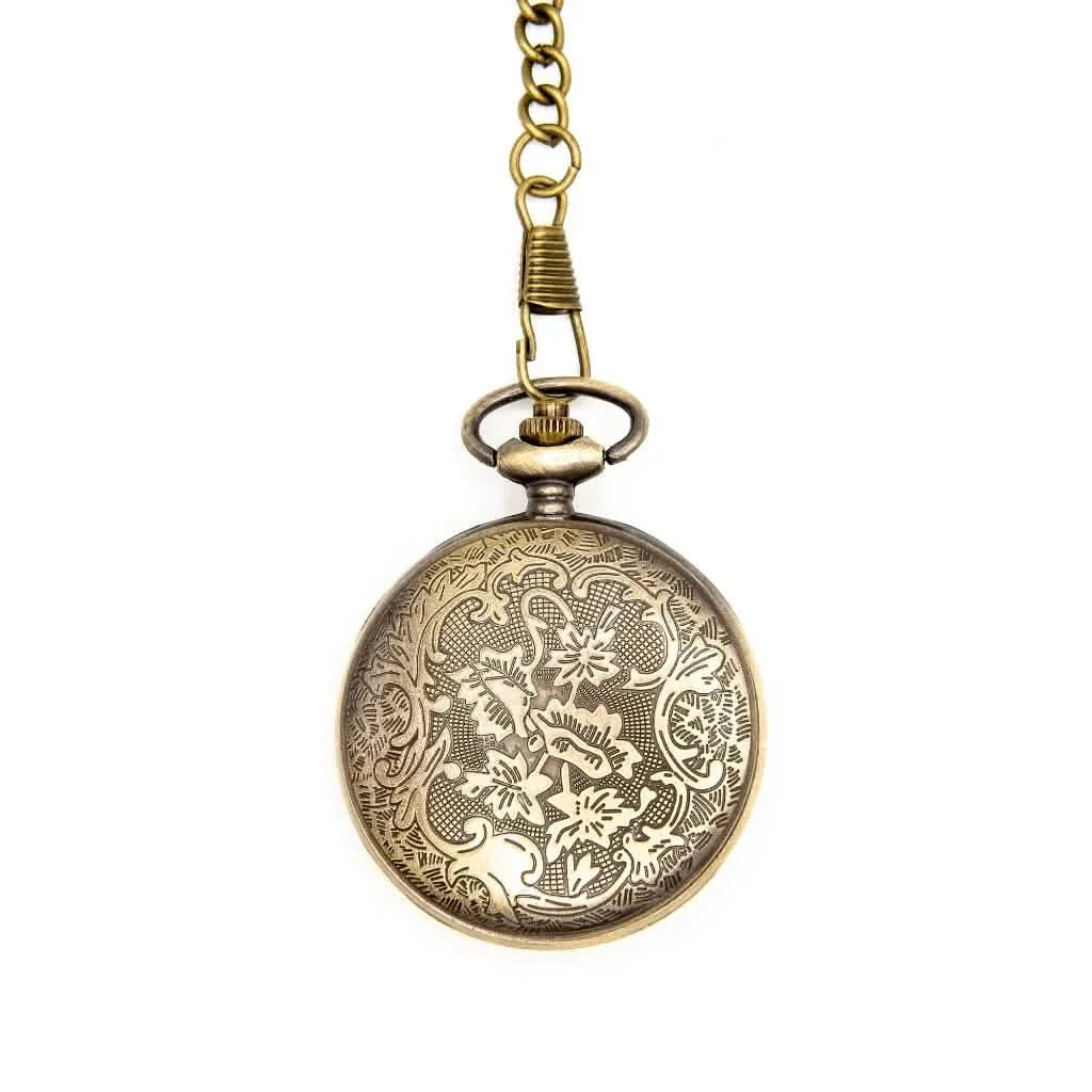 Kraken's Keepsake | Pocket Watch Dice Case | Mini Dice | Ancient Gold