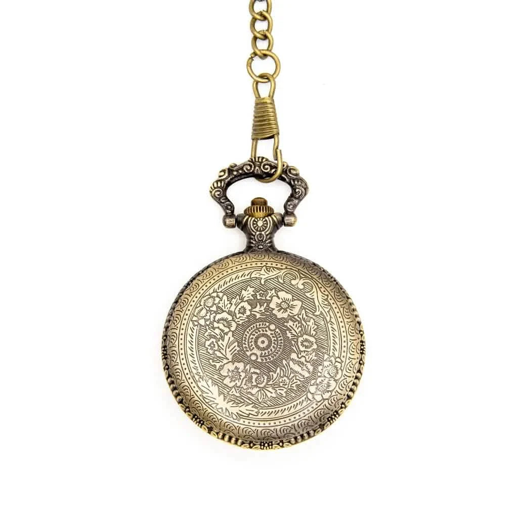 Fate's Guardian | Pocket Watch Dice Case | Mini Dice | Ancient Gold