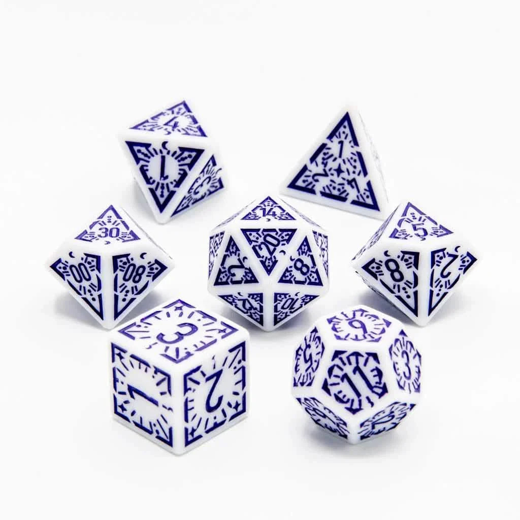 Arcane Twilight | Soft Edge Dice | Acrylic | 7 Piece Set
