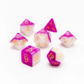 Lunar Amethyst | Soft Edge Dice | Acrylic | 7 Piece Set