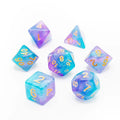 Icy Teal Twist | Soft Edge Dice | Acrylic | 7 Piece Set