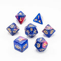Berry Cosmos | Soft Edge Dice | Acrylic | 7 Piece Set