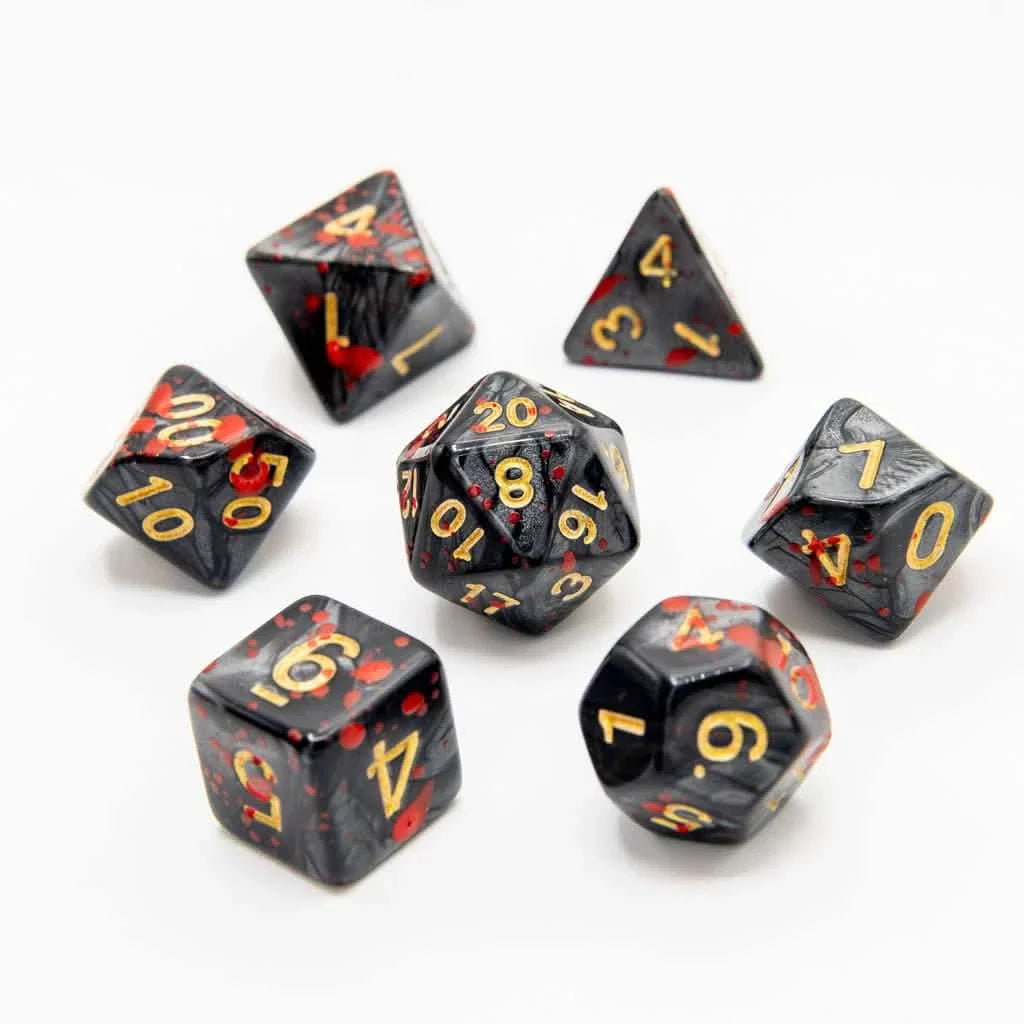 Bloodstained Relic | Soft Edge Dice | Acrylic | 7 Piece Set
