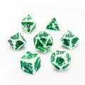 Faded Glory Green | Soft Edge Dice | Acrylic | 7 Piece Set