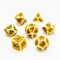 Faded Glory Yellow | Soft Edge Dice | Acrylic | 7 Piece Set