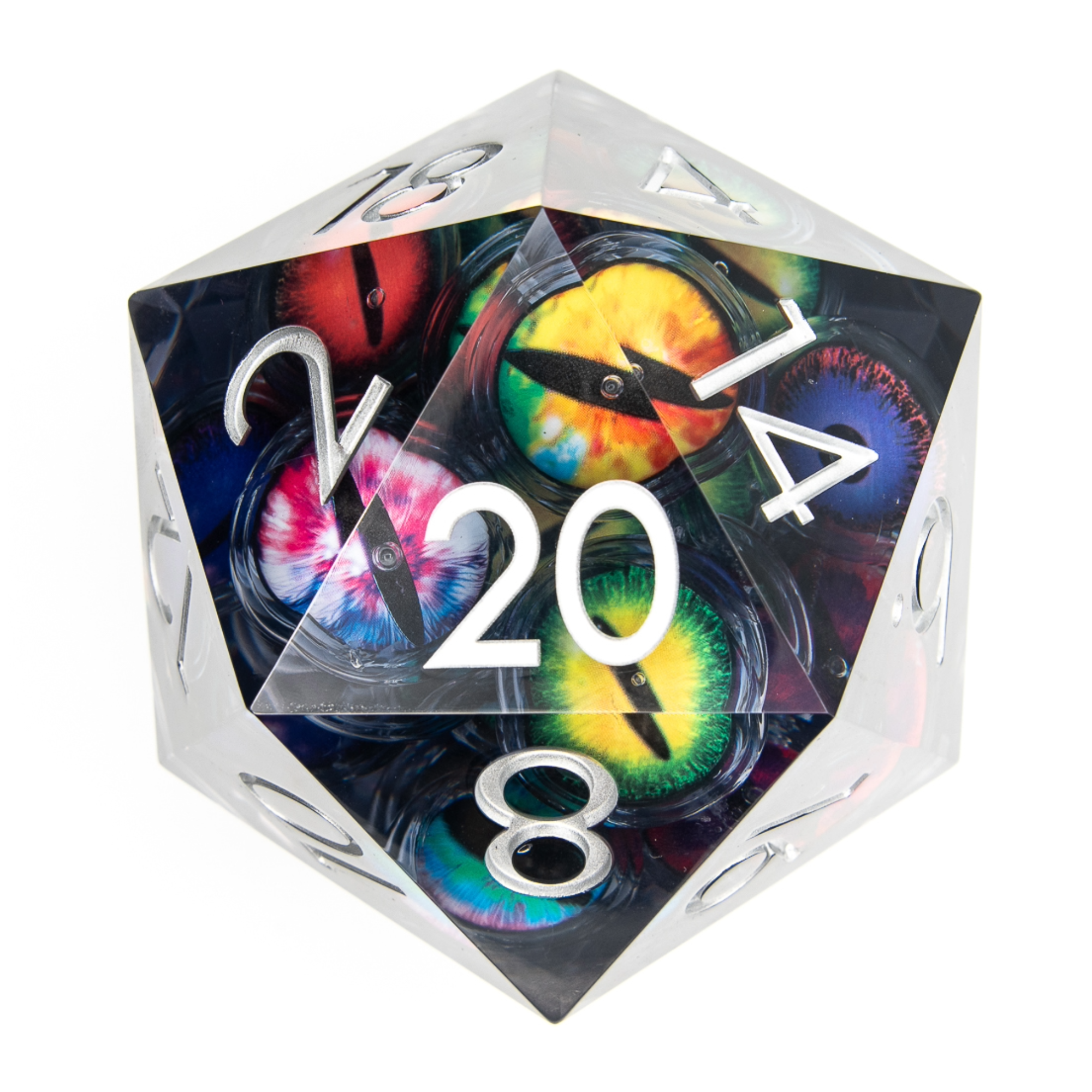 Eyes of Insight | Liquid Core Dice | Resin | 7 Piece Set