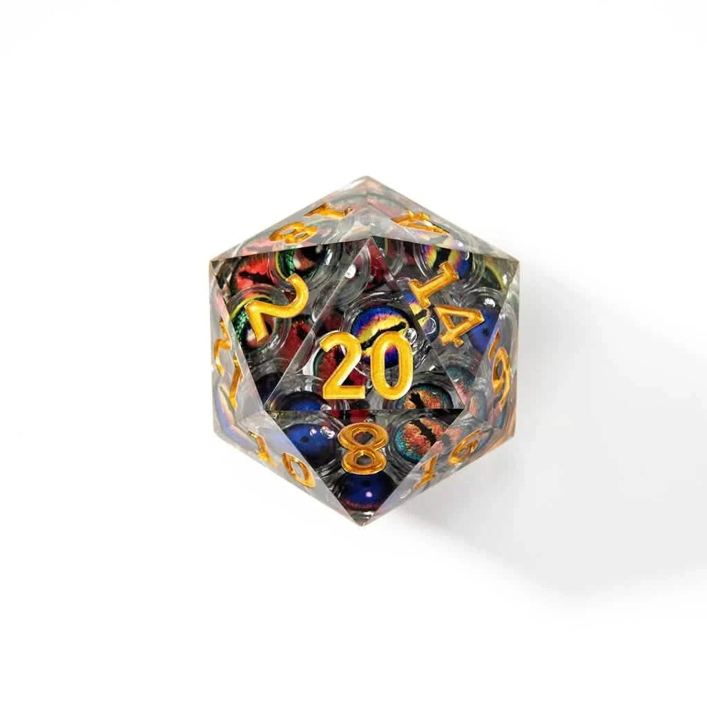 Eyes of Madness | 50mm D20 | Oversized Liquid Core Dice | Single Dice