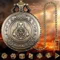 Fatebound Vault | Pocket Watch Dice Case | Mini Dice | Ancient Gold