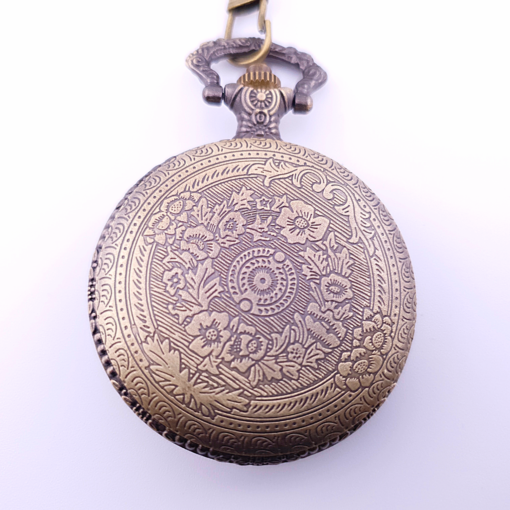 Celestial Champion | Pocket Watch Dice Case | Mini Dice | Ancient Gold