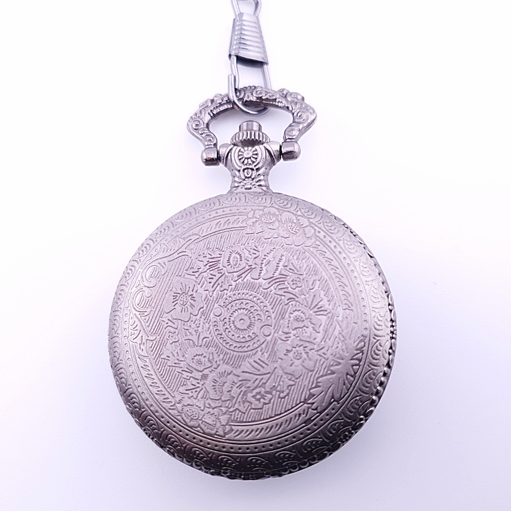 Celestial Champion | Pocket Watch Dice Case | Mini Dice | Ancient Silver