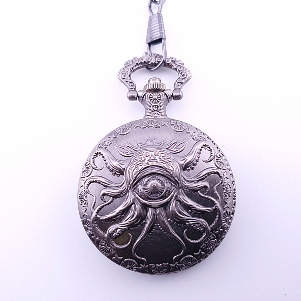 Arcane Overseer | Pocket Watch Dice Case | Mini Dice | Ancient Silver