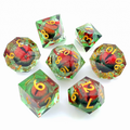 Eye of Curses | Liquid Core Dice | Resin | 7 Piece Set