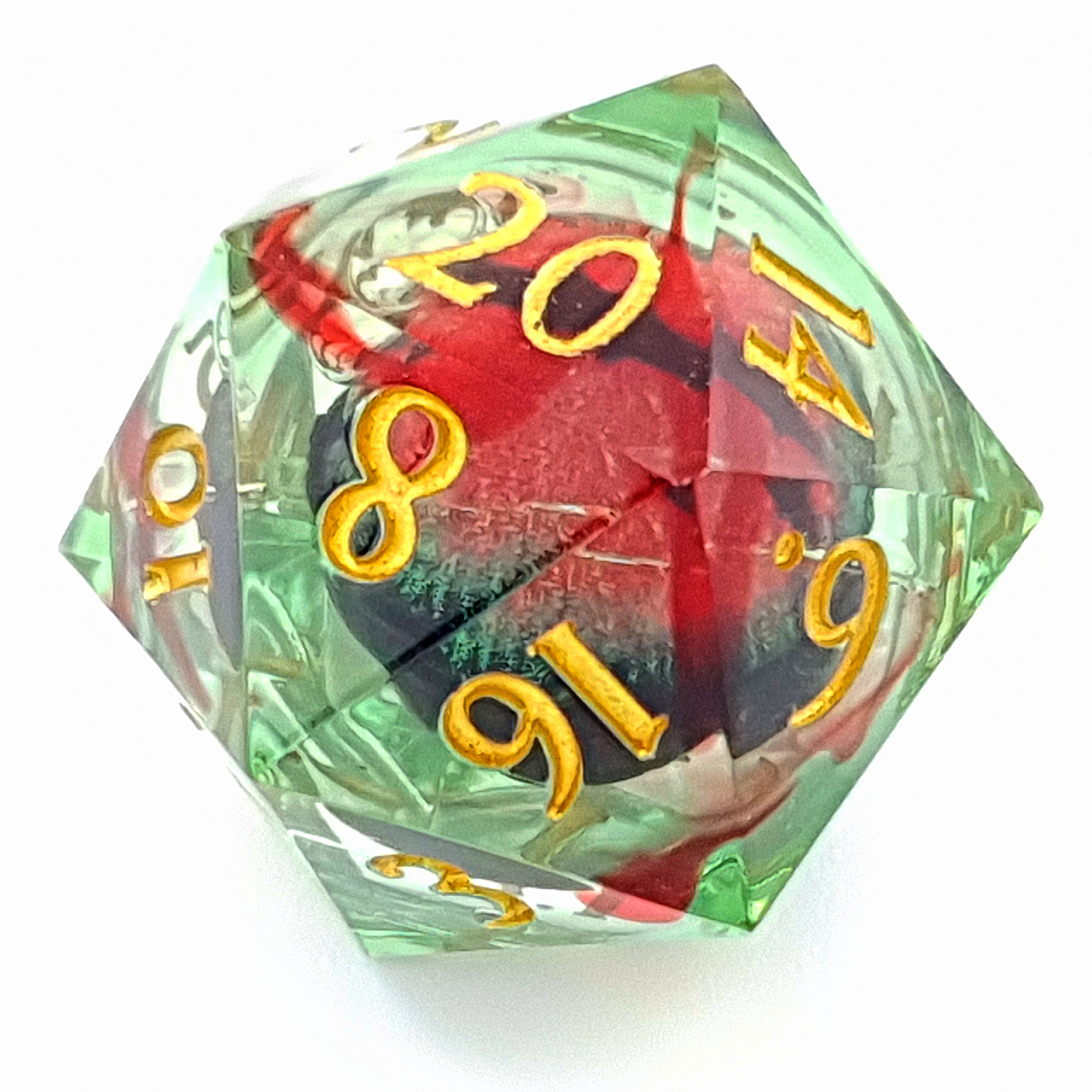 Eye of Curses | Liquid Core Dice | Resin | 7 Piece Set