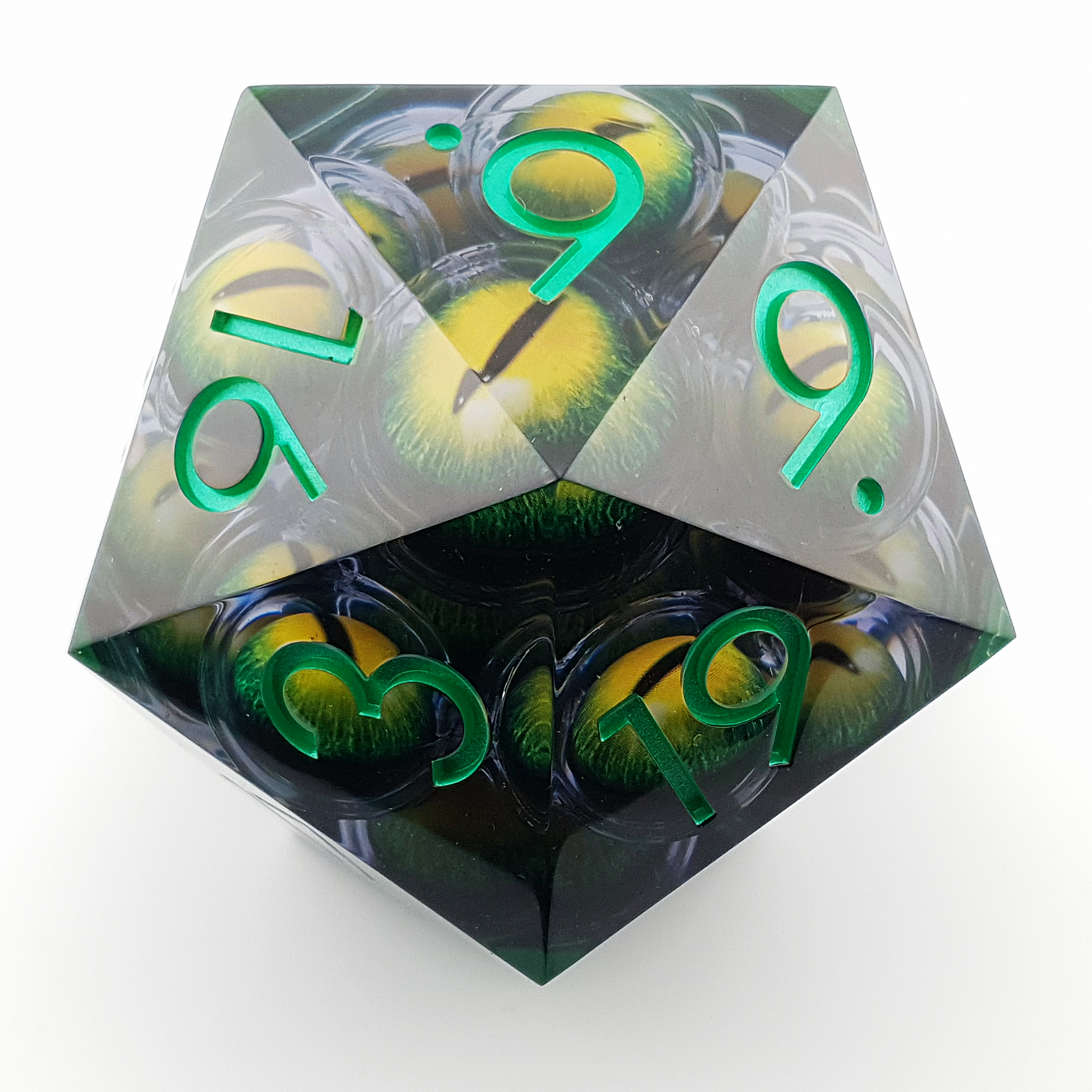 Eyes of Envy | Sharp Edge Dice | Resin | 7 Piece Set