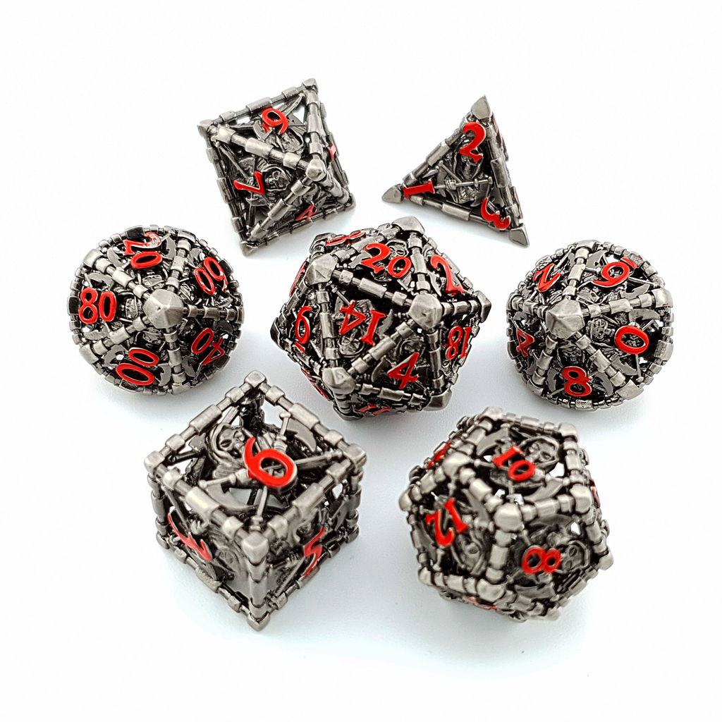 Death's Whisper | Metal Dice | 7 Piece Set