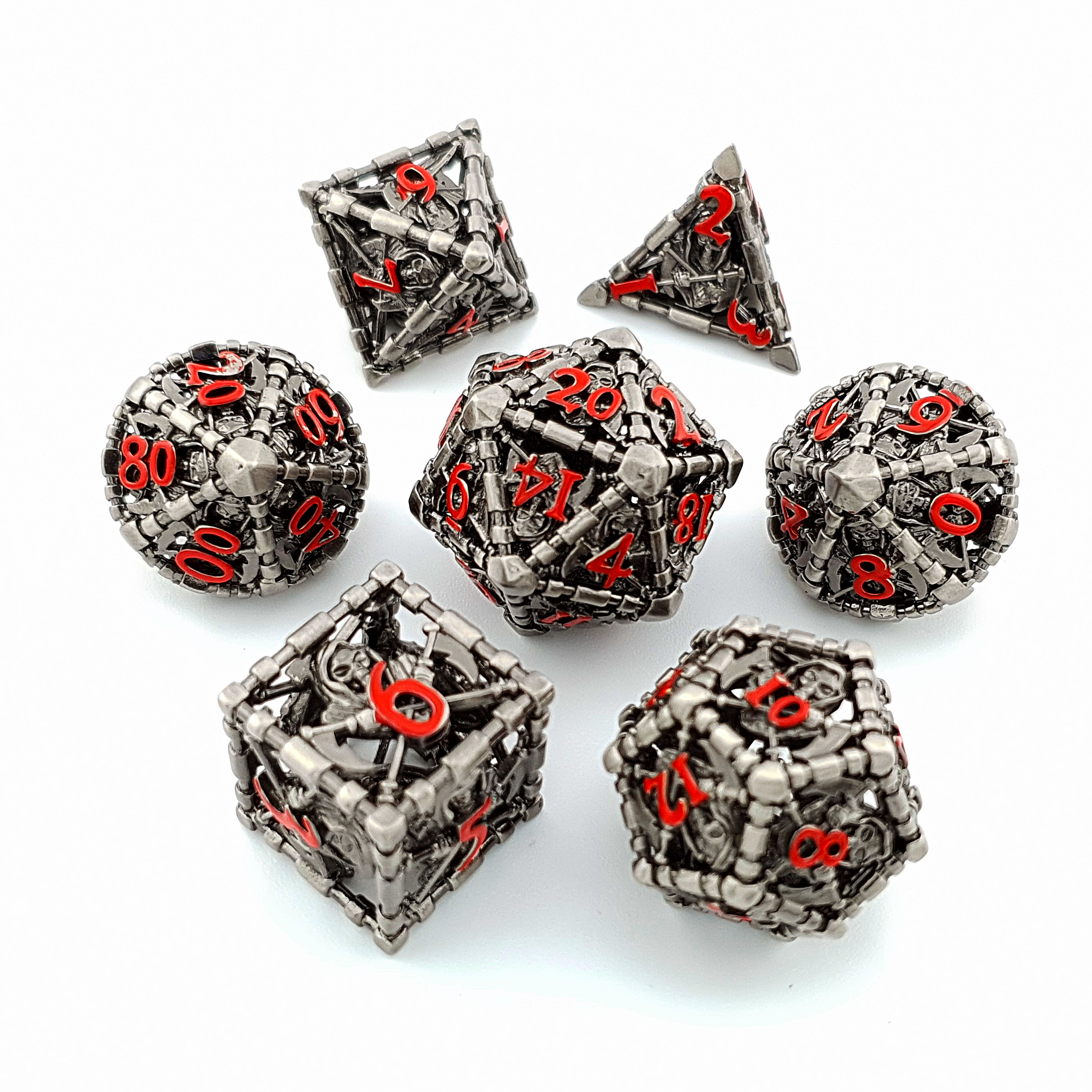 Death's Whisper | Metal Dice | 7 Piece Set