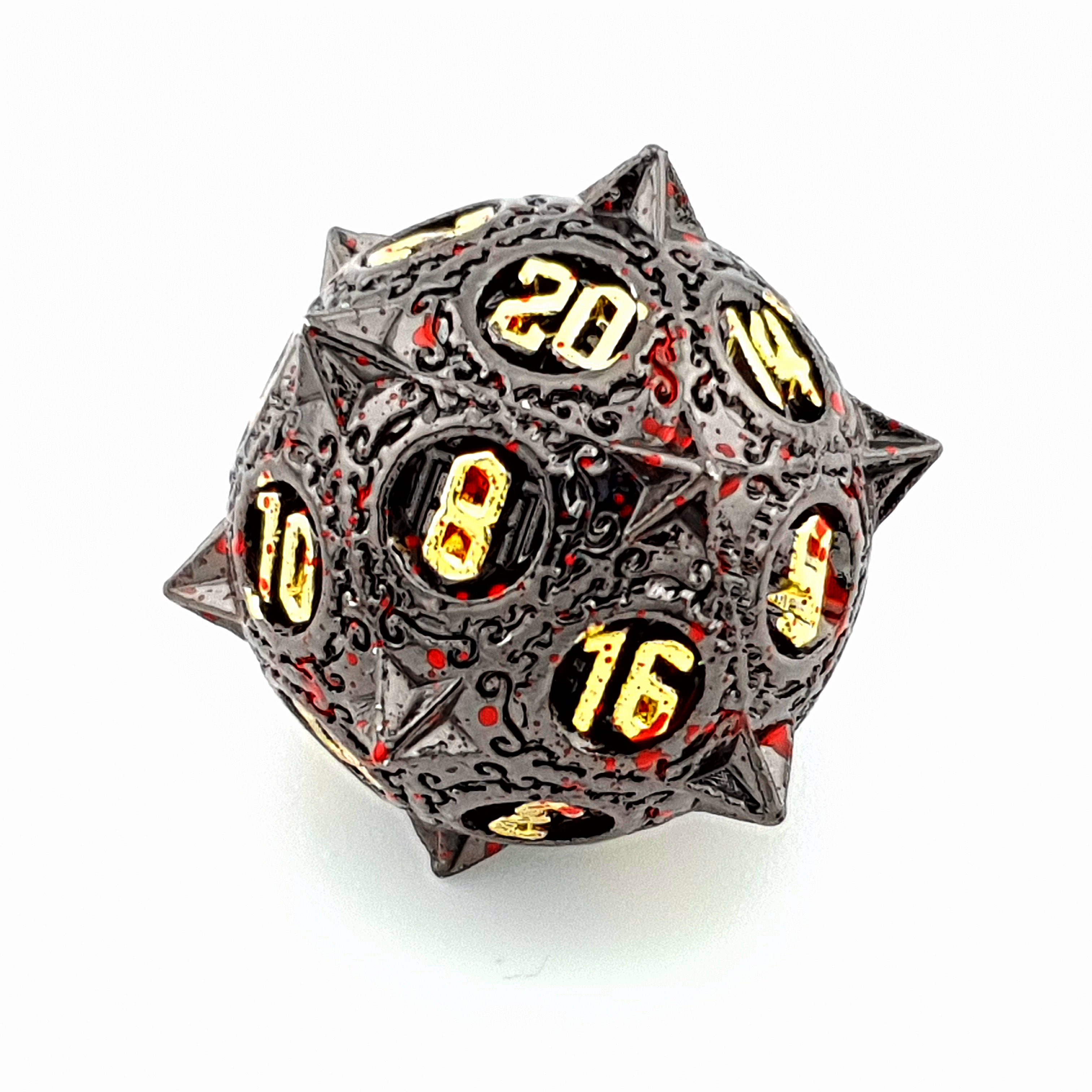 Mace of Malice | Hollow Metal Dice | 7 Piece Set