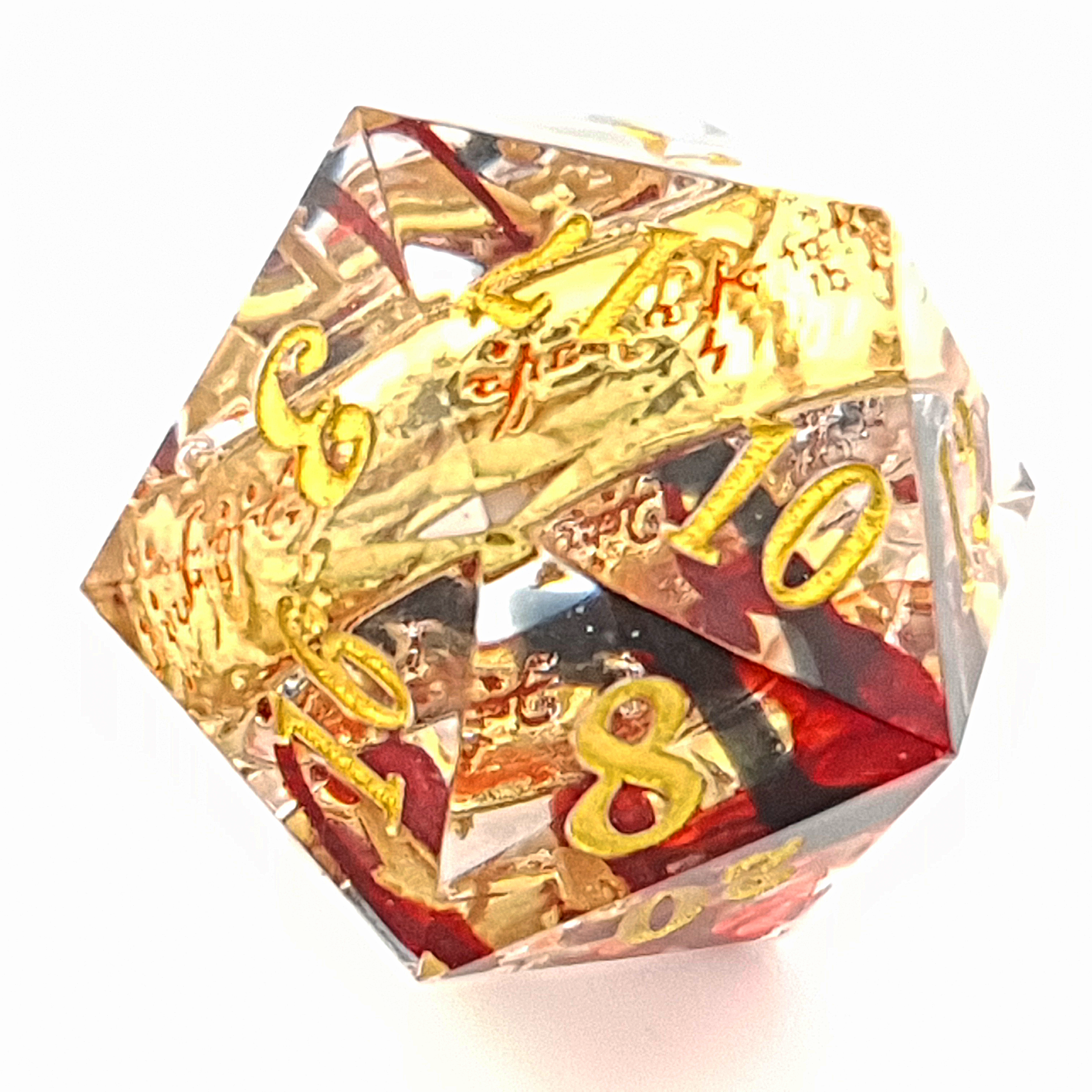 Ring of Fire | Sharp Edge Dice | Resin | 7 Piece Set