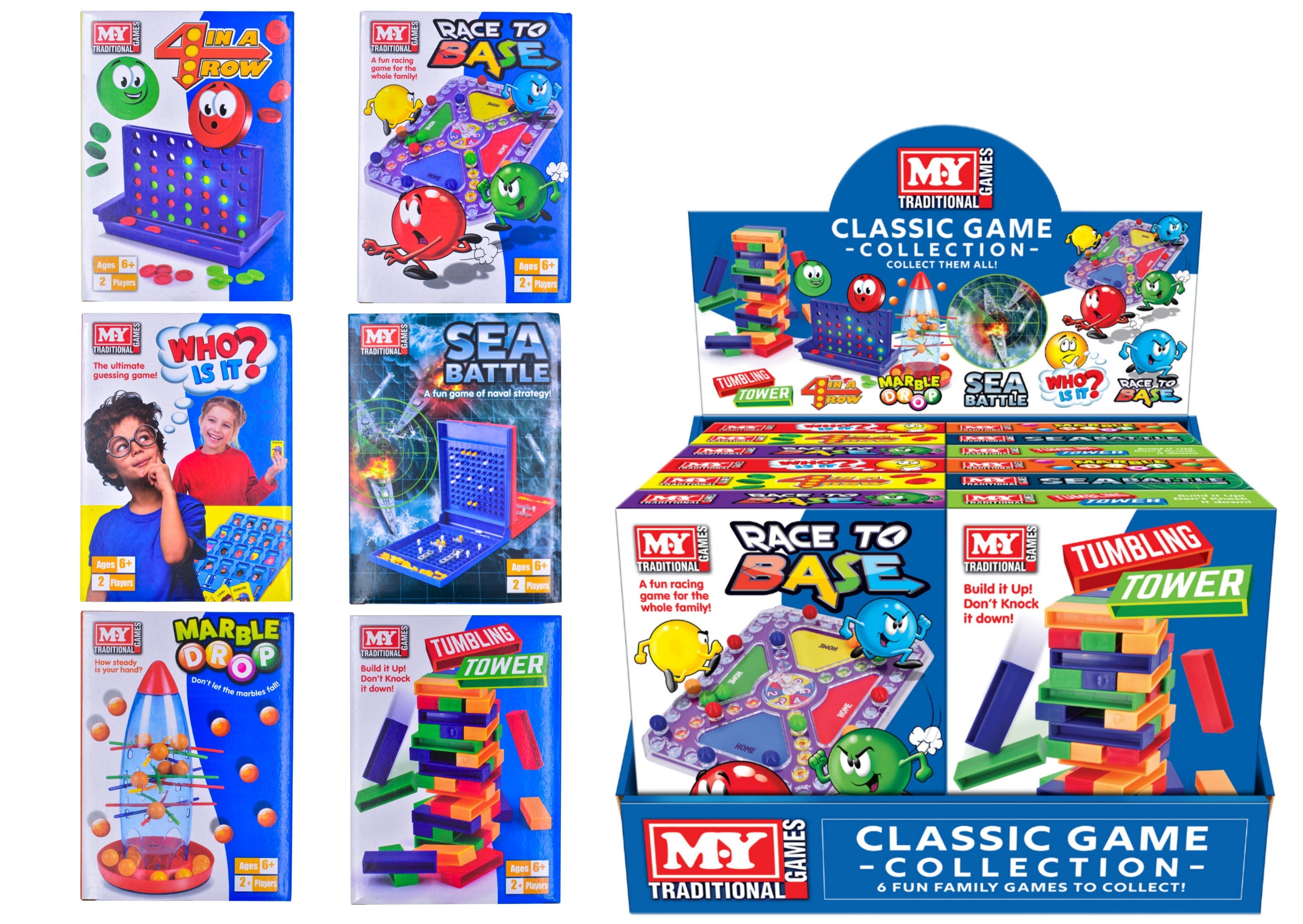 Snaps Assorted Tabletop Games – 6 Mystery Family Board Games