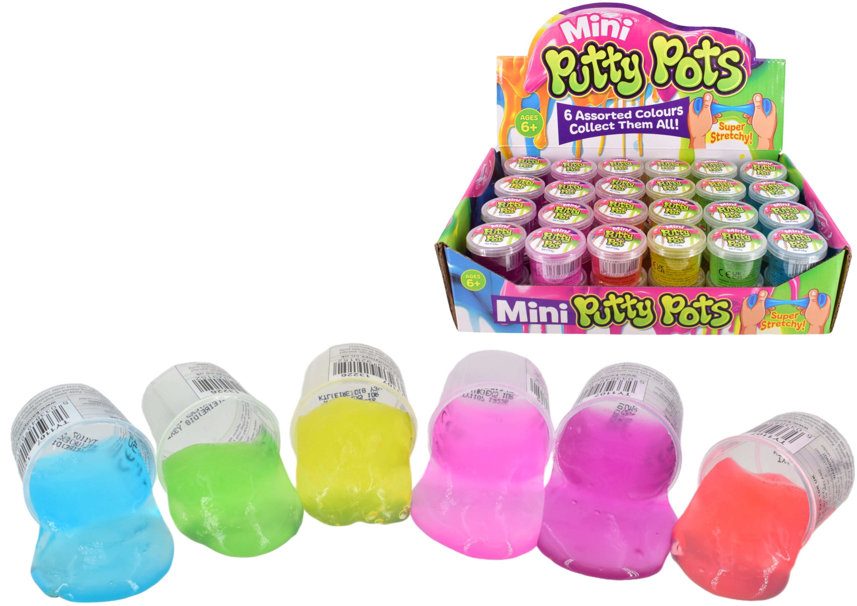 Snaps Sensory Fidget Putty – 18g Pots for Stress Relief (6-Pack)