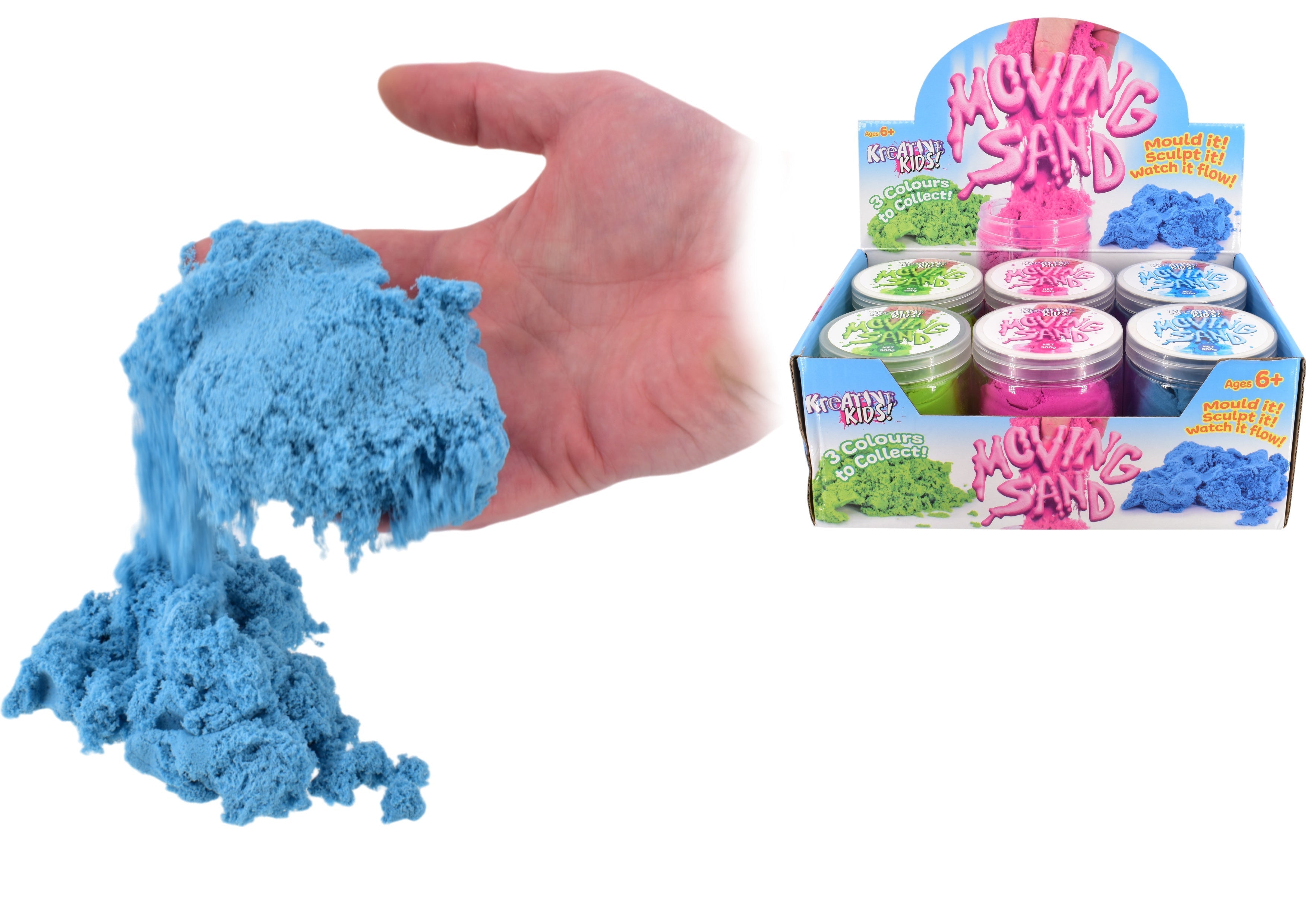 Snaps Kinetic Moving Sand Sensory Play Toy in Tub – 500g Creative Set