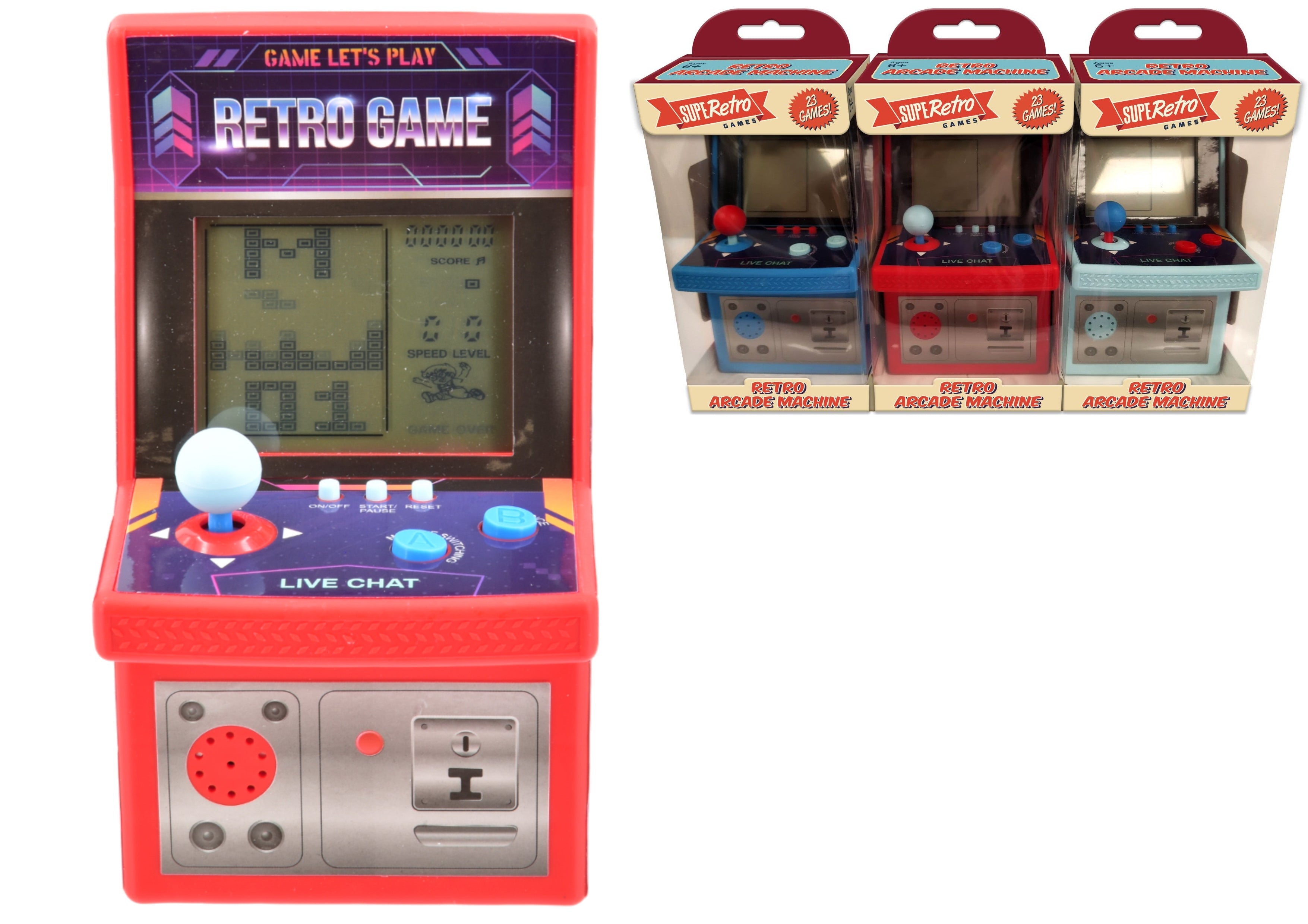 Snaps Retro Arcade Machine – Desktop Gaming Console in 3 Colours