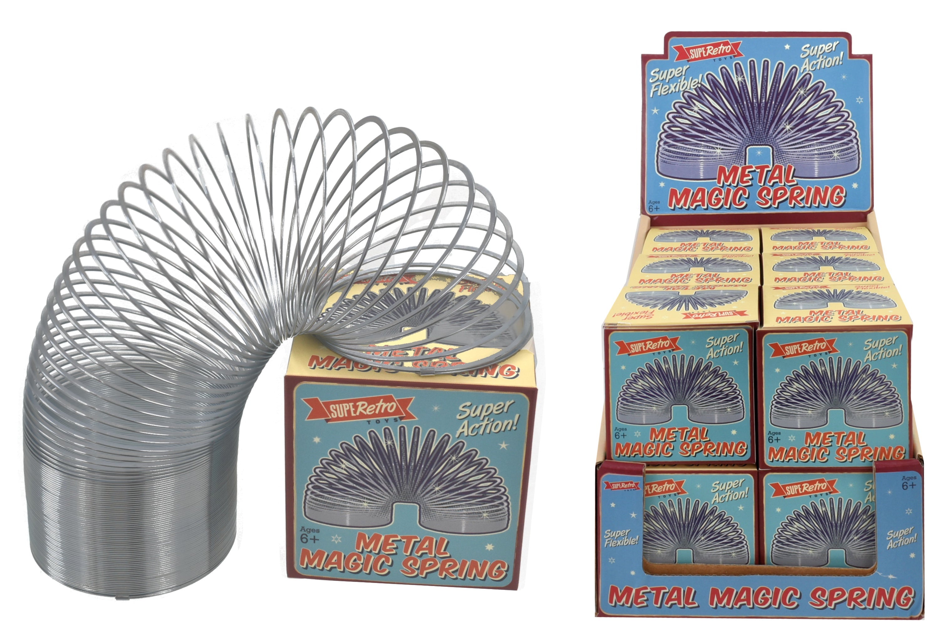 Metal Magic Slinky Spring – Classic Retro Fidget Toy by Snaps