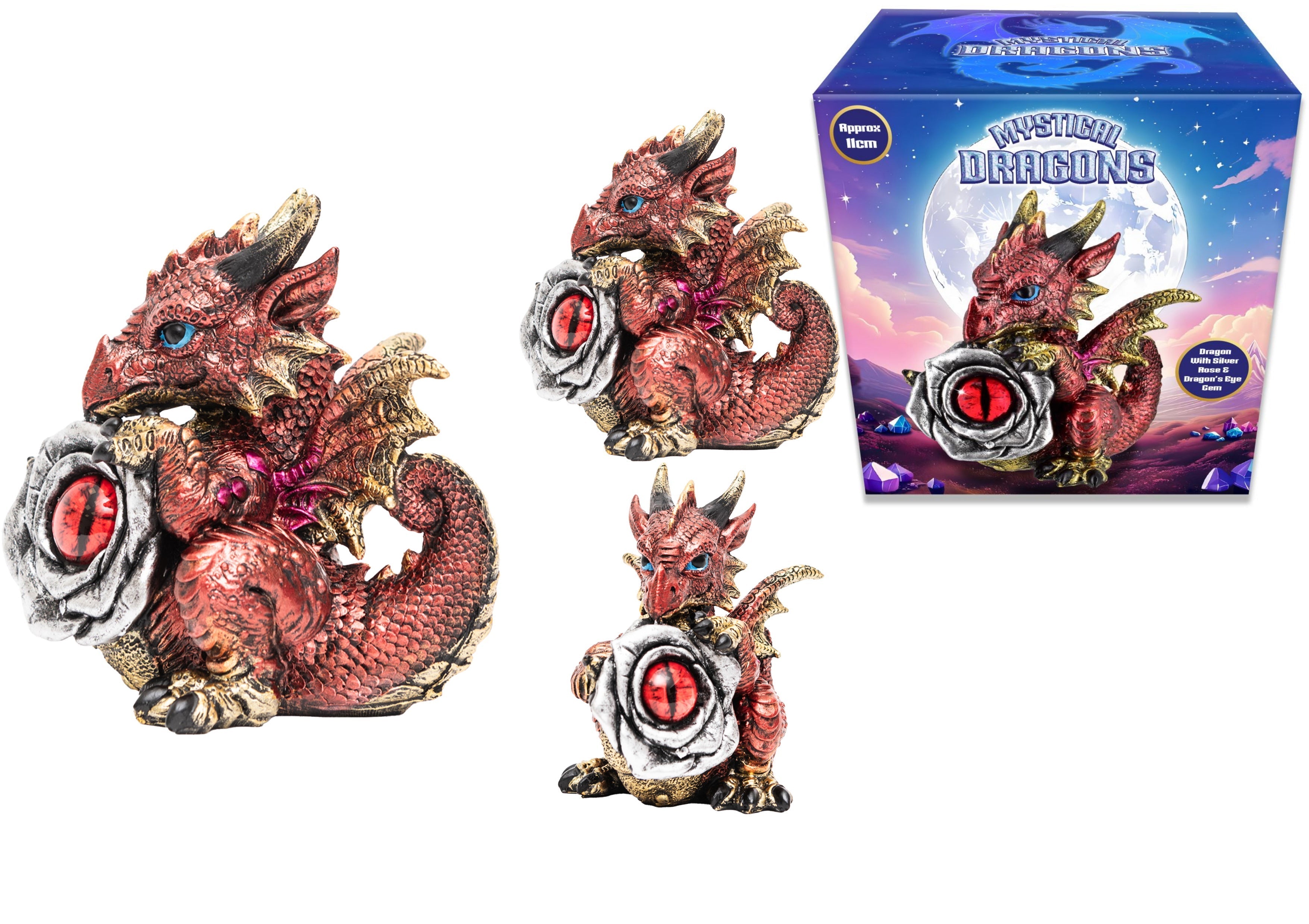 Snaps Red Dragon Resin Sculpture – 11cm Fantasy Collectible Figurine